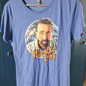 Next Level Apparel Blue Graphic Tee